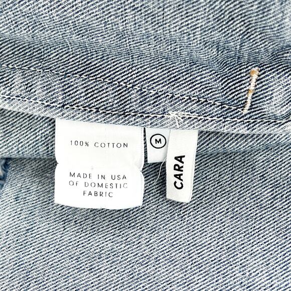 GRLFRND Cara Cropped Denim Jacket Women’s Size Medium Mary Jane Distressed - Picture 4 of 6